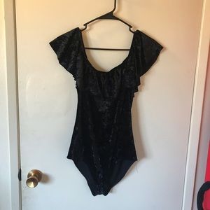 Black Velvet Leotard